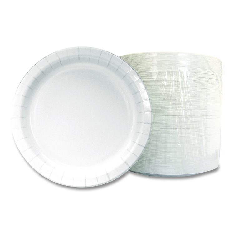 Paper Dinnerware, Plate, 6" dia, White, 1,000/Carton