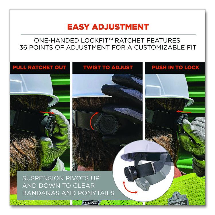 Skullerz 8967 Class E Lightweight Cap-Style Hard Hat, 6-Point Standard Ratchet, One Size Fits Most (6.5 to 8.25), White