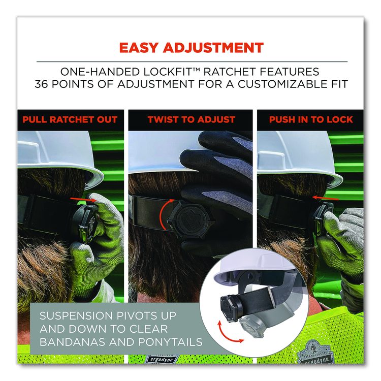Skullerz 8969 Class E Lightweight Full Brim Hard Hat, 6-Point Standard Ratchet, One Size Fits Most (6.5 to 8), Lime