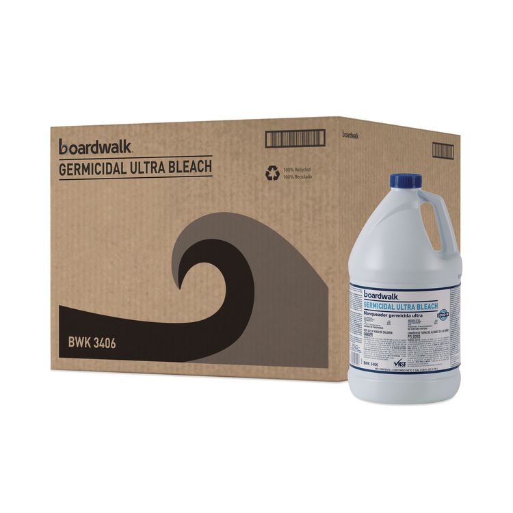 Germicidal Ultra Bleach, 6% Sodium Hypochlorite, 1 gal Bottle, 6/Carton