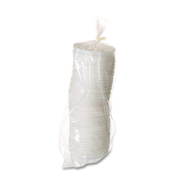 EcoLid 25% Recycled Content Hot Cup Lid, Fits 10 oz to 20 oz Hot Cups, Plastic, White, 100/Pack, 10 Packs/Carton