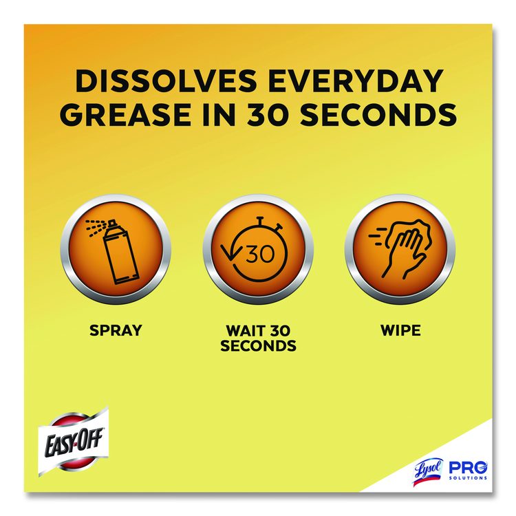 Fume Free Max Oven Cleaner, Foam, Lemon, 24 oz Aerosol Spray, 6/Carton
