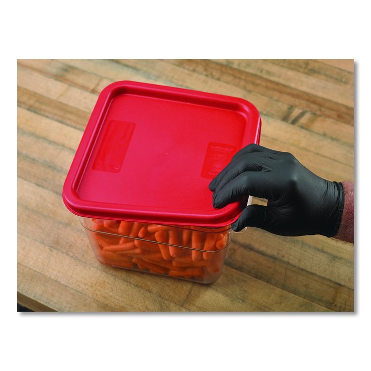 Squares Food Storage Container Lid, 9 x 9 x 0.63, Red, Plastic