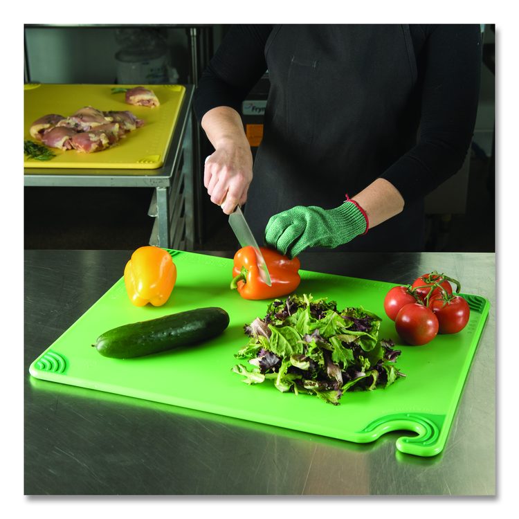 Saf-T-Grip Cutting Board, 24 x 18 x 0.5, Green