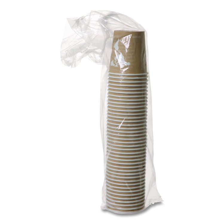 WorldArt Hot Cups, 4 oz, Paper, Tan, 1,000/Carton
