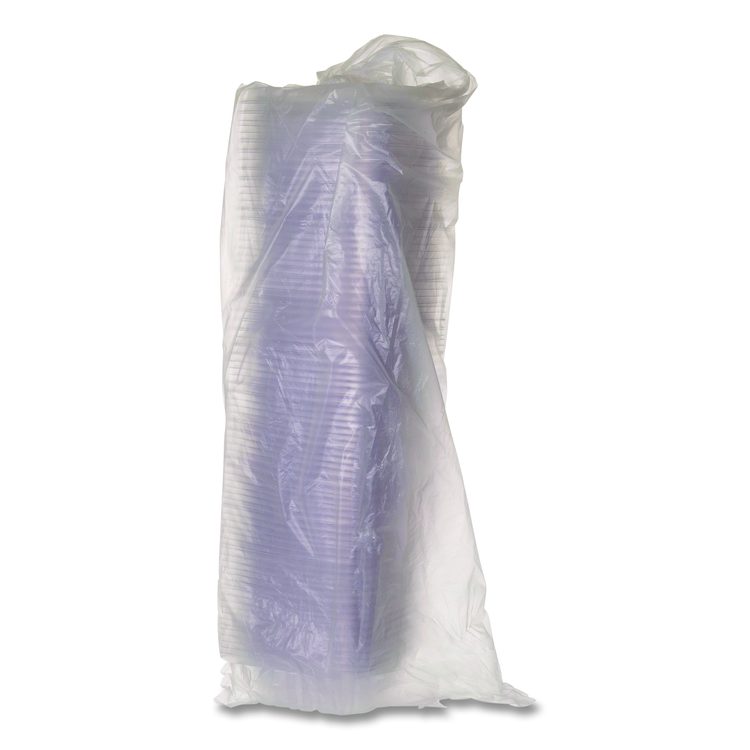 Renewable and Compostable Rectangular Deli Containers with Lid, 8 oz, 3 x 4.83 x 1.5, Clear, Plastic, 50/Pack, 4 Packs/Carton
