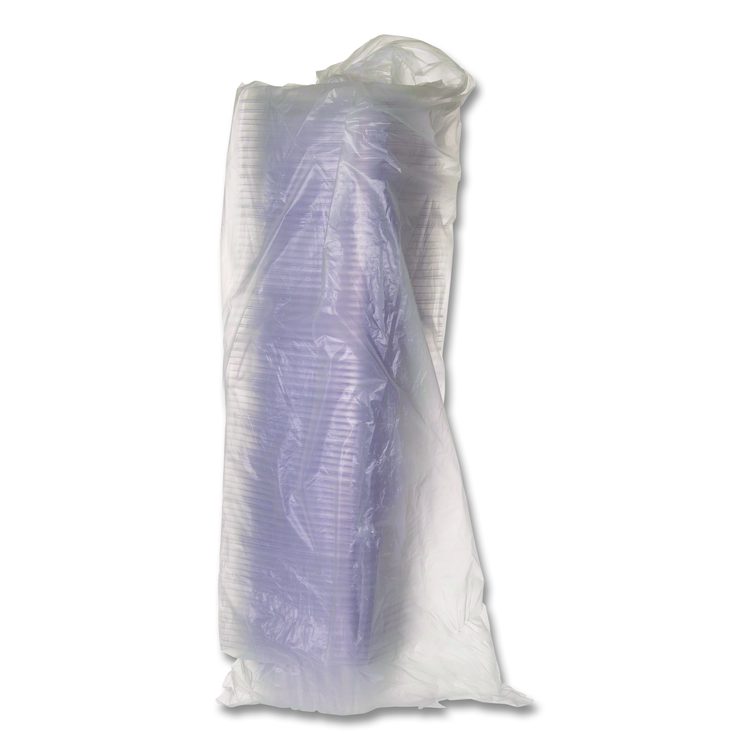 Renewable and Compostable Rectangular Deli Containers with Lid, 12 oz, 2 x 4 x 2, Clear, Plastic, 100/Pack, 3 Packs/Carton