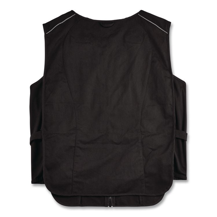 Chill-Its 6260 Lightweight Phase Change Cooling Vest with Packs, Cotton/Poly, 2X-Large/3X-Large, Black