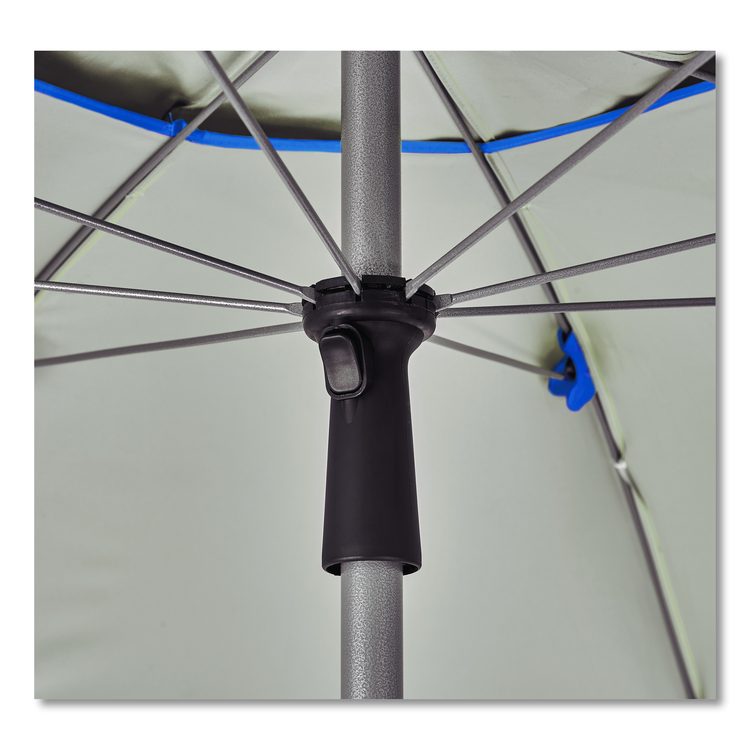 Shax 6100 Lightweight Work Umbrella, 90" Span, 92" Long, Blue Canopy