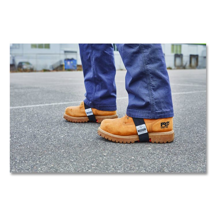 6317 Orange Ice Cleats Mid-Sole Heeled Boot, One Size Fits Most, Orange, Pair