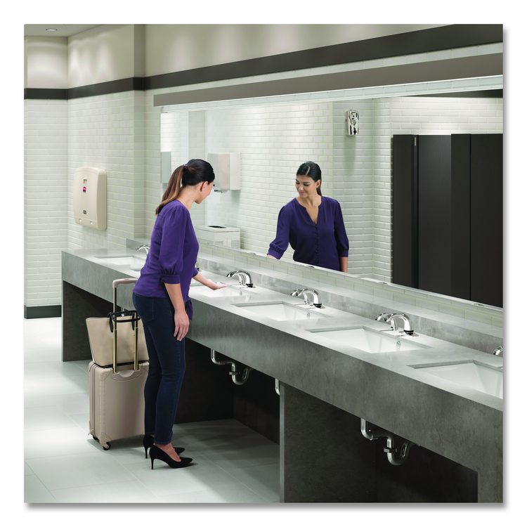TC OneShot Dispenser, 1,600 mL, 6.8 x 9.8 x 13.8, Polished Chrome/Black