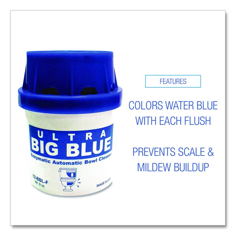 In-Tank Blue Automatic Toilet Bowl Cleaner, Unscented, 9 oz Canister, 12/Box