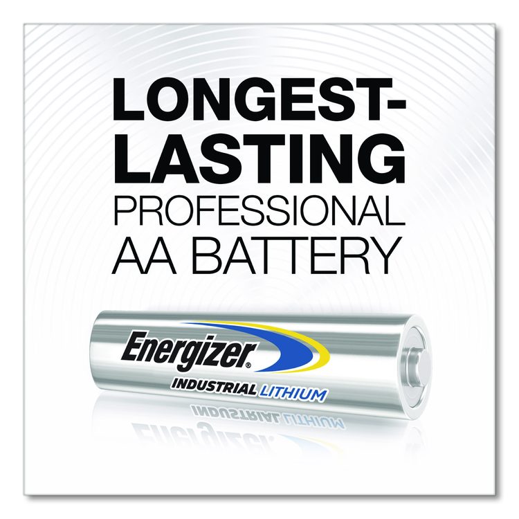 Industrial Lithium AA Battery, 1.5 V, 4/Pack