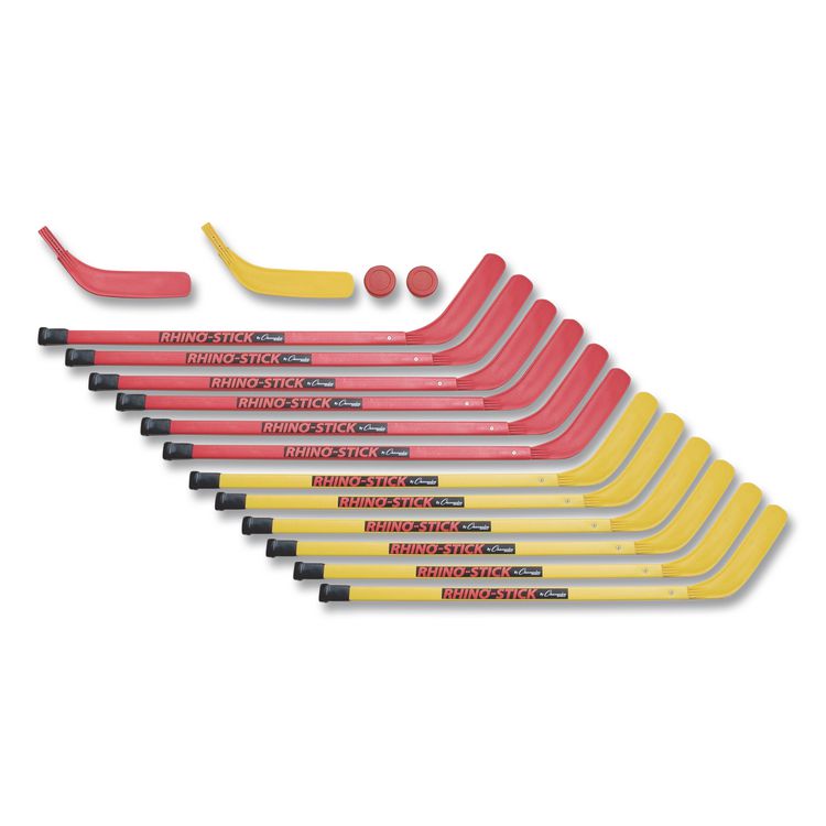 Indoor ABS Kids Hockey Set, 2 Pucks, 12 Sticks