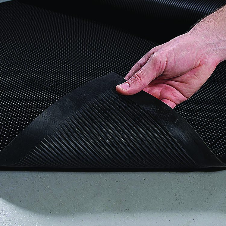 Mat-A-Dor Entrance Scraper Mat, Black Fingertip Textured Rubber Surface, 36" x 72"