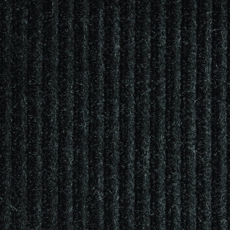 Needle-Rib Wiper/Scraper Mat, Rectangular, Charcoal Gray Ribbed Surface, 36" x 60"