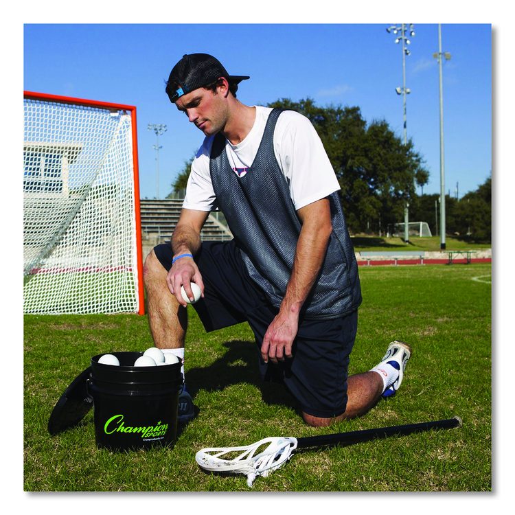 Bucket of Lacrosse Balls, Official Size, White, 36 Balls/Bucket