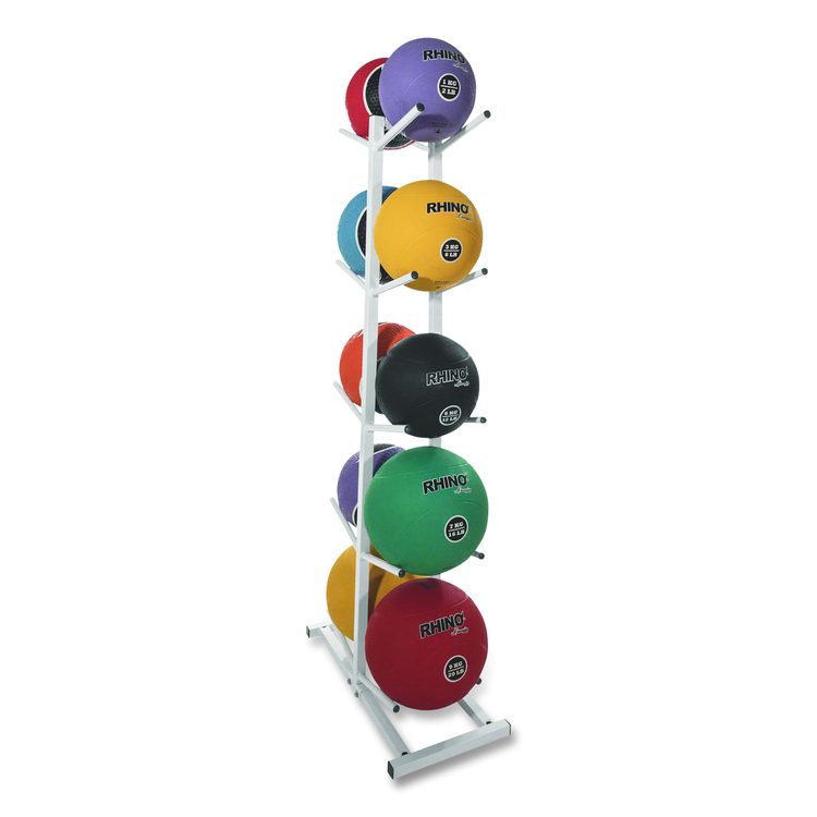 Double Medicine Ball Tree, 12" x 23" x 51", White