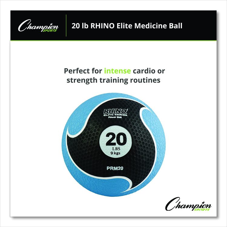 Rhino Elite Medicine Ball, 20 lb, Blue