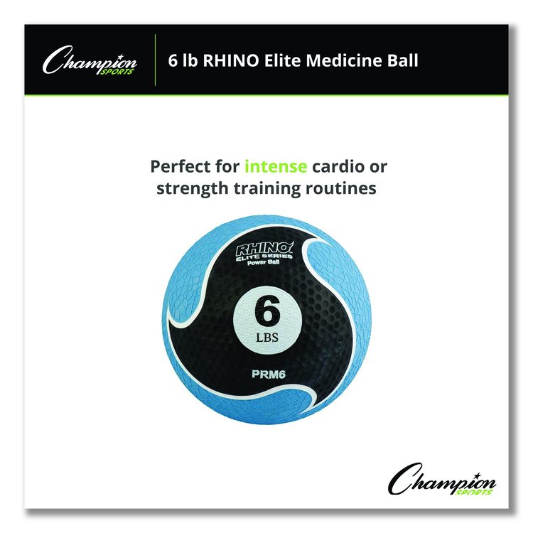 Rhino Elite Medicine Ball, 6 lb, Blue