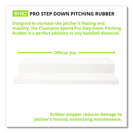 Pro Step Down Pitching Rubber, 24" x 6"