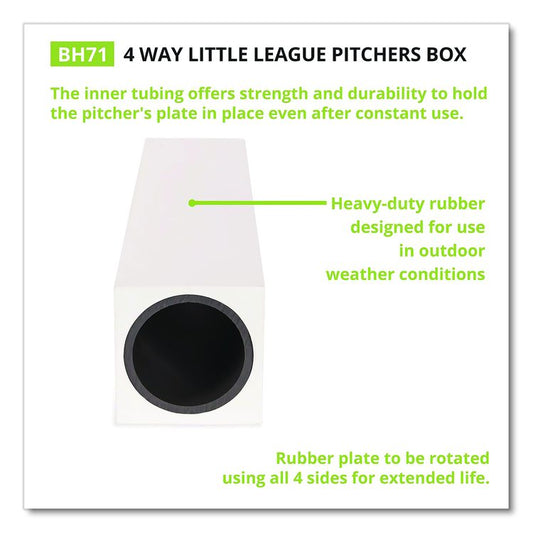 4-Way Youth Pitcher's Box, 18" x 4"