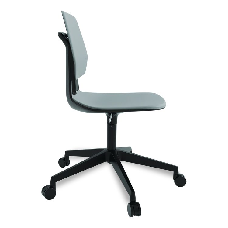 Commute Task Chair, Supports Up to 275 lbs, 18.25" to 22.25" Seat Height, Gray Seat, Gray Back, Black Base