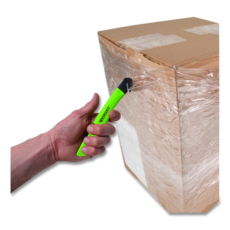 Safety Ceramic Blade Box Cutter, 0.5" Blade, 5.7" Plastic Handle, Green