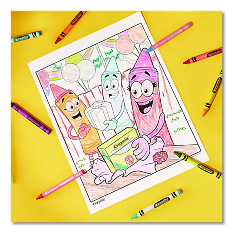 Bulk Crayons, Regular Size, 0.31" x 3.63", Black, 12/Box