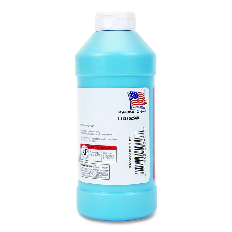 Premier Tempera Paint, Turquoise, 16 oz Bottle