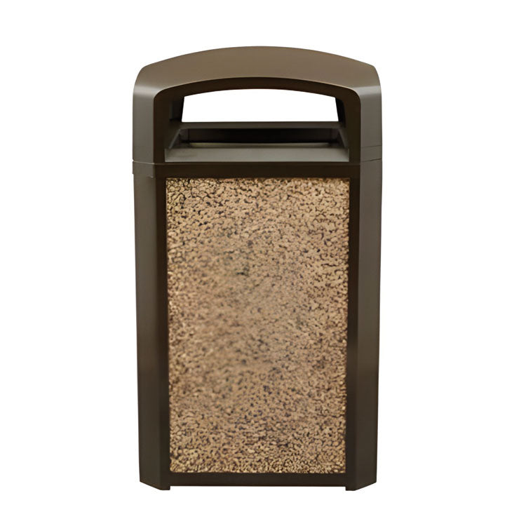 Dome Top with Hole for Landmark Series Waste Receptacle, 26" Diameter, Driftwood