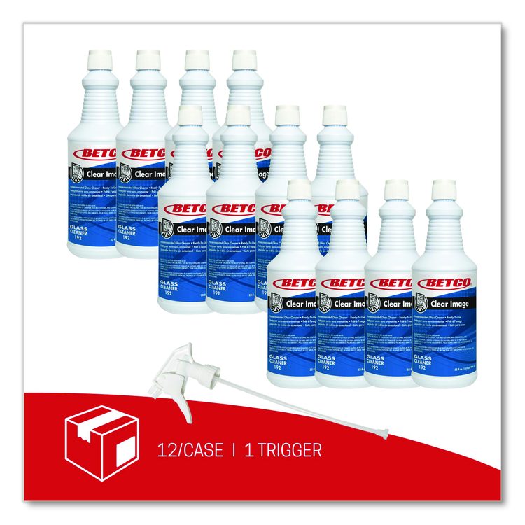 Clear Image Glass and Surface Cleaner, 32 oz Bottle, 12/Carton