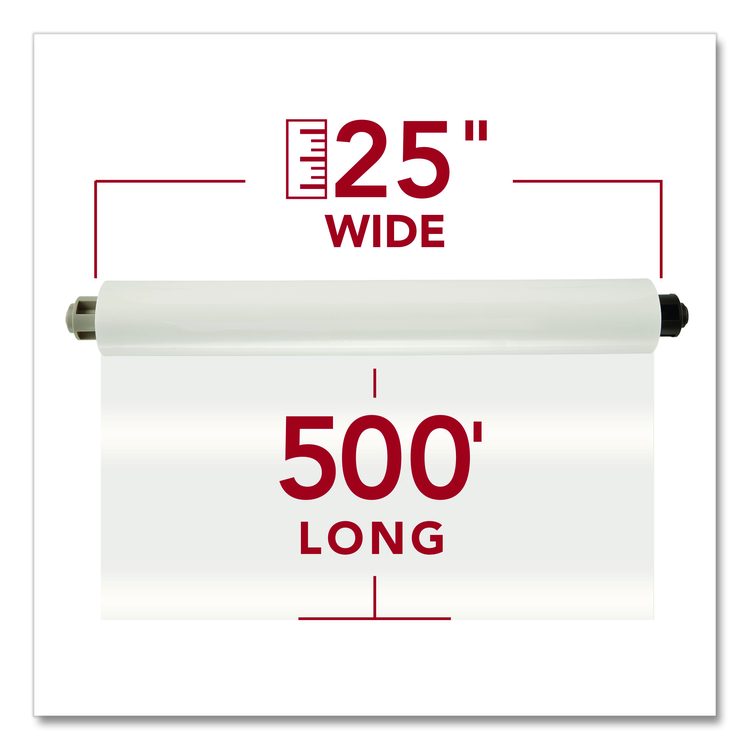 EZload Roll Film, Nap I, 1.5 mil, 25" x 500 ft, Gloss Clear, 2/Box
