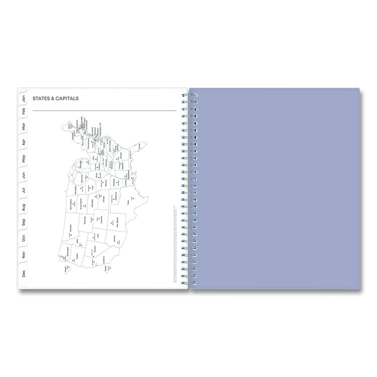 Rue Du Flore Monthly Planner, Floral Artwork, 10 x 8, Jade/Lavender Cover, 12-Month (Jan to Dec): 2026