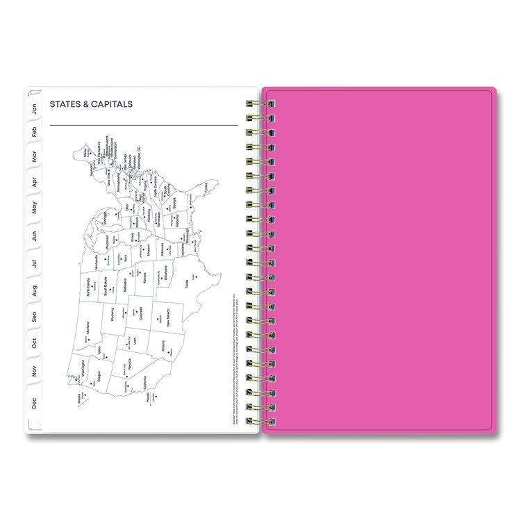 Fly By Frosted Weekly/Monthly Planner, Butterflies Artwork, 8 x 5, Blush/Pink Cover, 12-Month (Jan to Dec): 2026