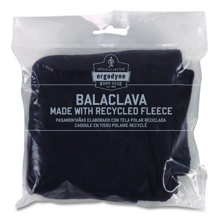 N-Ferno 6821-ECO Recycled Fleece Balaclava Face Mask, Polyester/Spandex, One Size Fits Most, Black