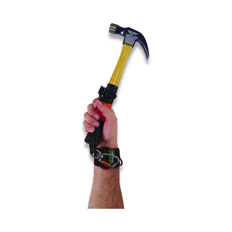 Squids 3123 Tool Wristband with D-Ring Anchor, 5 lb Max Working Capacity, 18" Long, Black