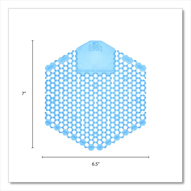 Wave 3D Urinal Deodorizer, Cotton Blossom Scent, Blue, 10/Box, 6 Boxes/Carton