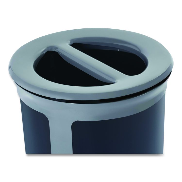 ENHANCE Series Waste Receptacle, Dual Top Hole, 23 gal, Metal, Pearl Gray/Umbra Gray
