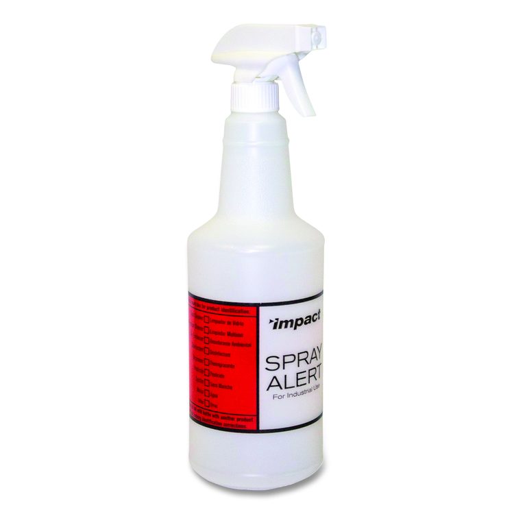 Spray Alert System, 32 oz, Natural with White/White Sprayer, 24/Carton