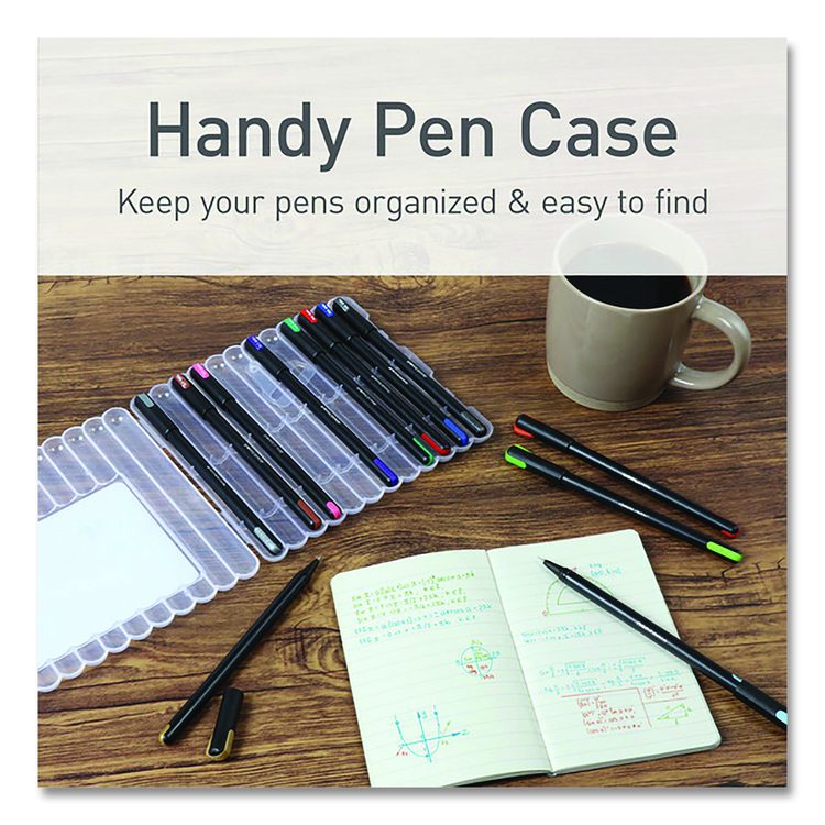 PENTONIC Gel Pen, Stick, Assorted Point Sizes, Assorted Ink Colors, Black Barrel, 12/Pack
