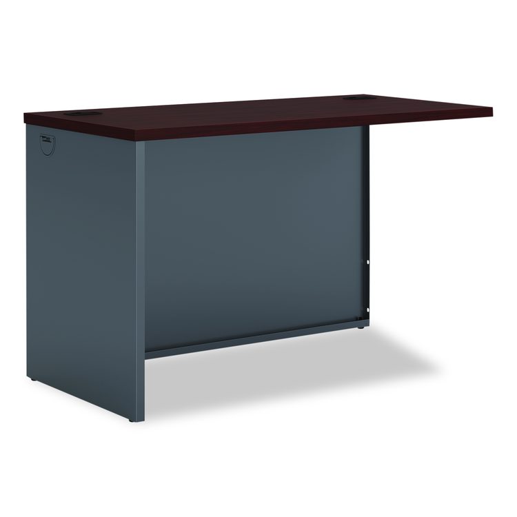 38000 Series Return Shell, Left, 48w x 24d x 29.5h, Mahogany/Charcoal