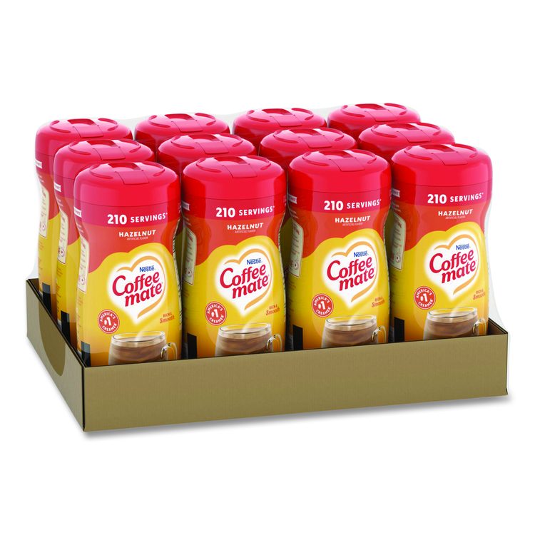 Non-Dairy Powdered Creamer, Hazelnut, 15 oz Canister, 12/Carton