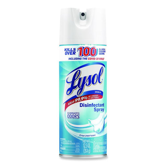 Disinfectant Spray, Crisp Linen Scent, 12.5 oz Aerosol Spray (Each)