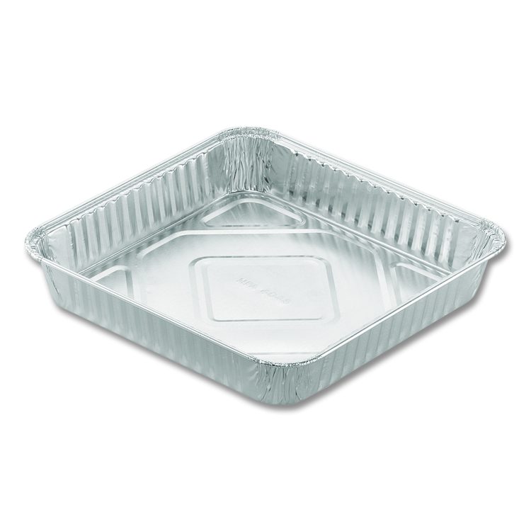 8" Square Cake Pan, 7.88 x 7.88 x 1.31, Silver, Aluminum, 500/Carton