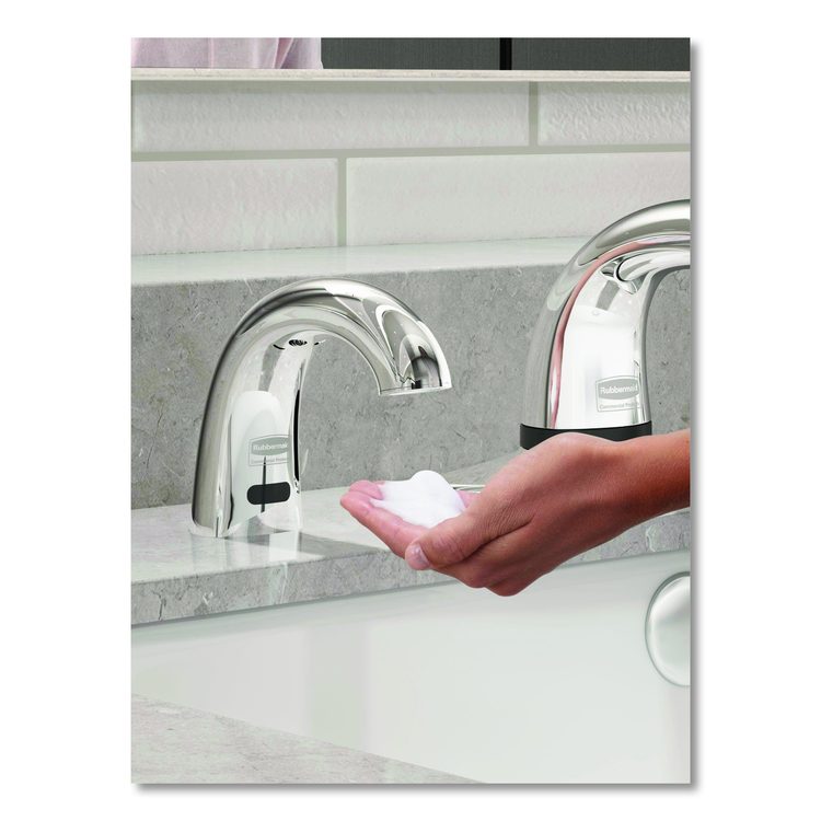 One Shot Soap Dispenser - Touch Free, Foam, 800 mL/1,600 mL, 1.9 x 5.5 x 4, Polished Chrome