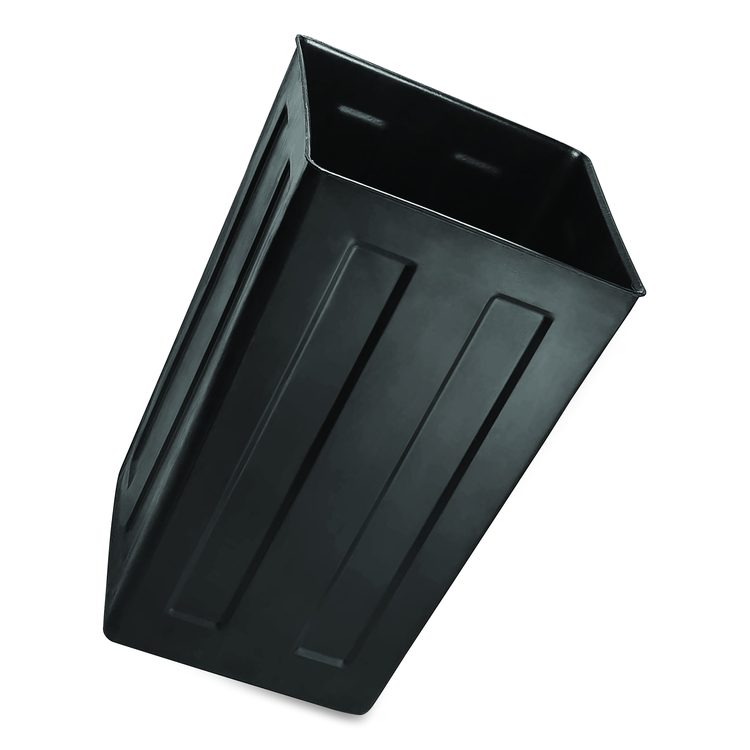 40 Gallon Rigid Plastic Waterproof Square Trash Can Insert Liner for Indoor/Outdoor Trash Can, Plastic, Black
