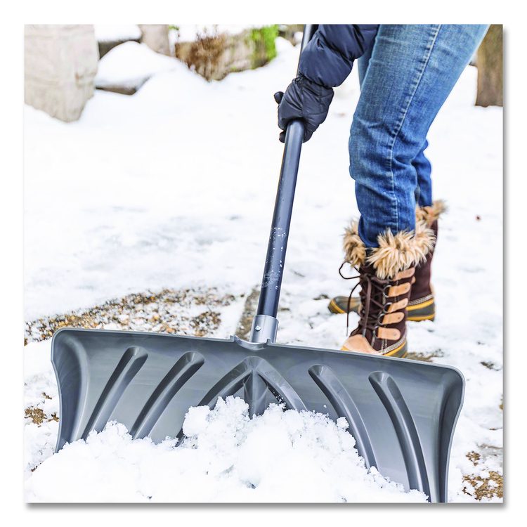 Steel Core Snow Pusher with Wear Strip, 24" Width, 57.55" Length