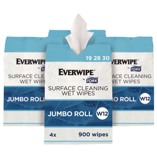 Surface Cleaning Wet Wipe, 1-Ply, 6 x 6, Lemon, White, 900 Sheets, 4/Carton