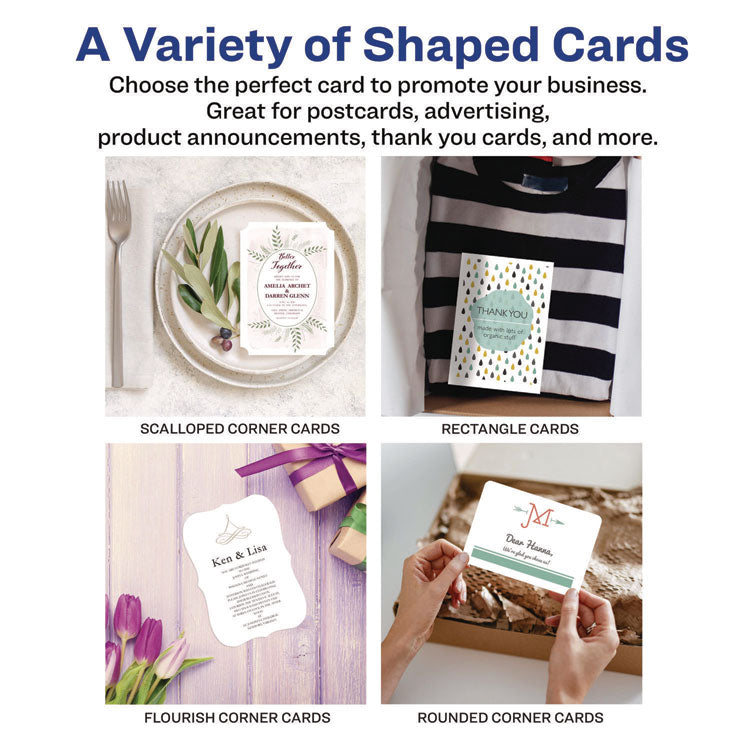 Printable Postcards, Inkjet, 80 lb, 4 x 6, Matte White, 100 Cards, 2 Cards/Sheet, 50 Sheets/Box